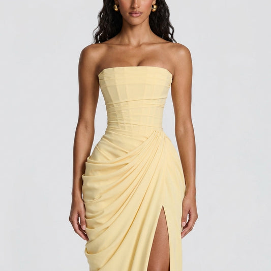 Elegant Backless Evening Maxi Dress