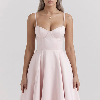 French Mesh Double Layer Suspender Dress