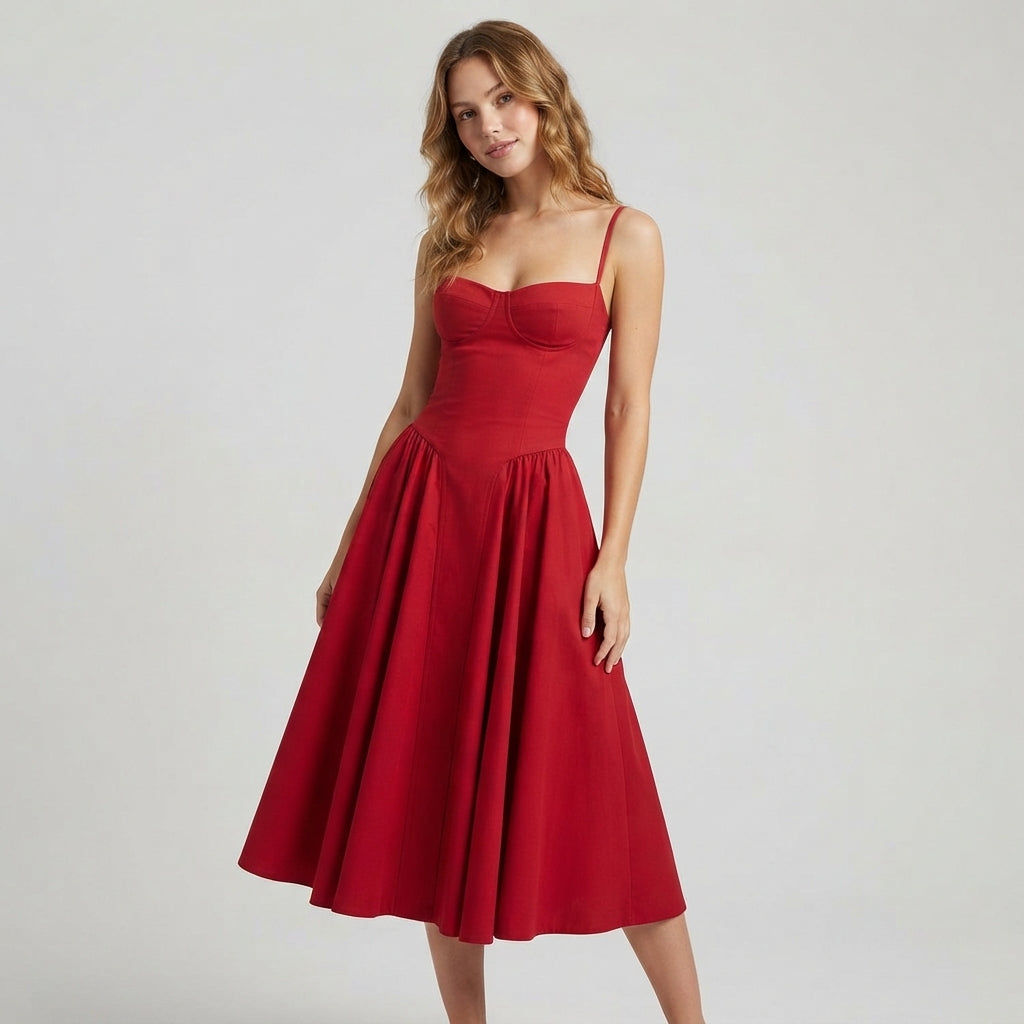 Palace Maxi Dress with Spaghetti Straps