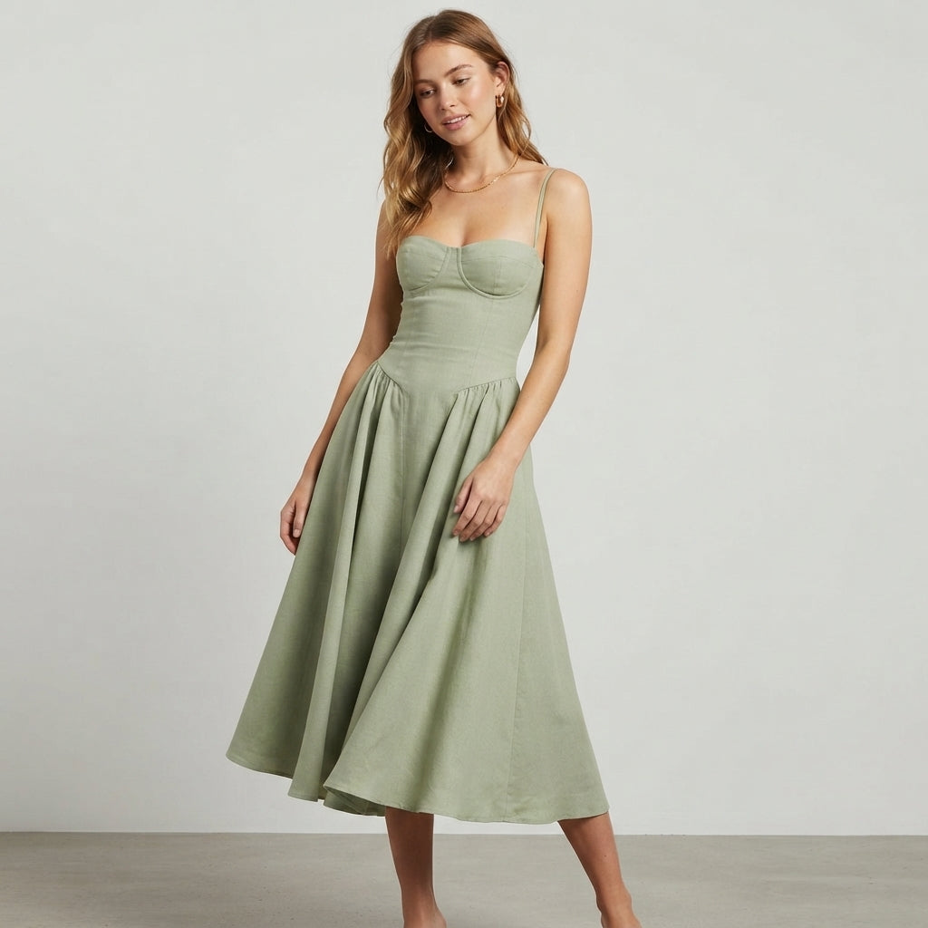 Palace Maxi Dress with Spaghetti Straps