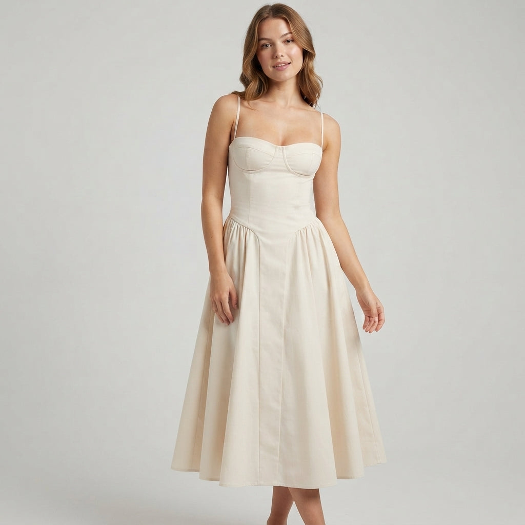 Palace Maxi Dress with Spaghetti Straps