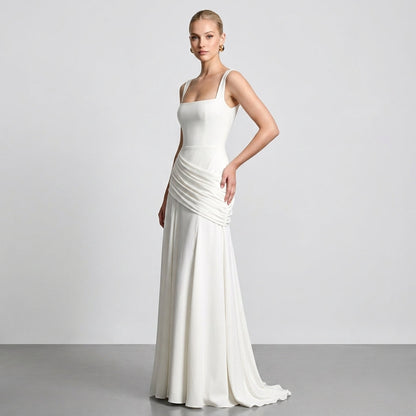 Off-Shoulder High-Waist Slip Maxi Dress