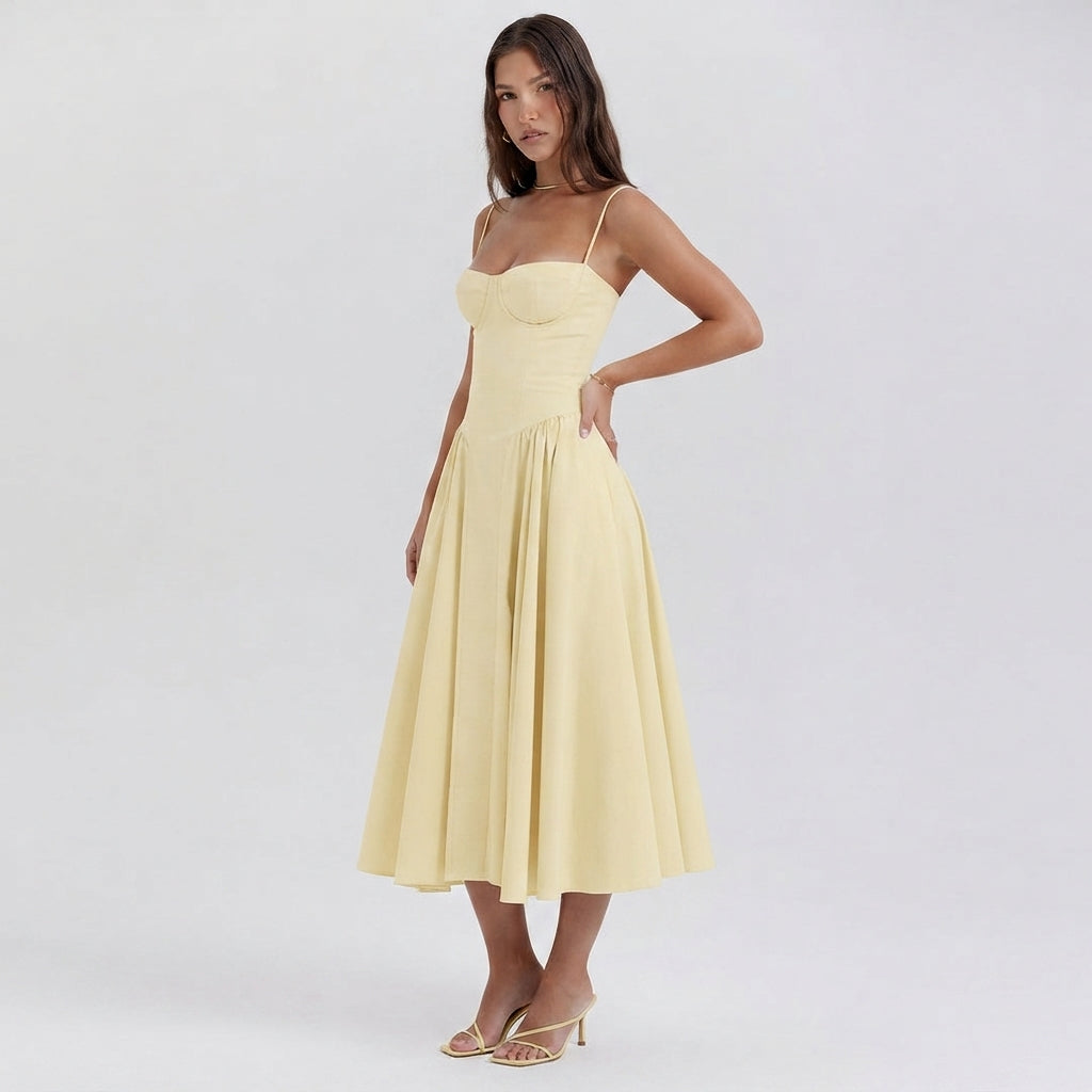 Palace Maxi Dress with Spaghetti Straps