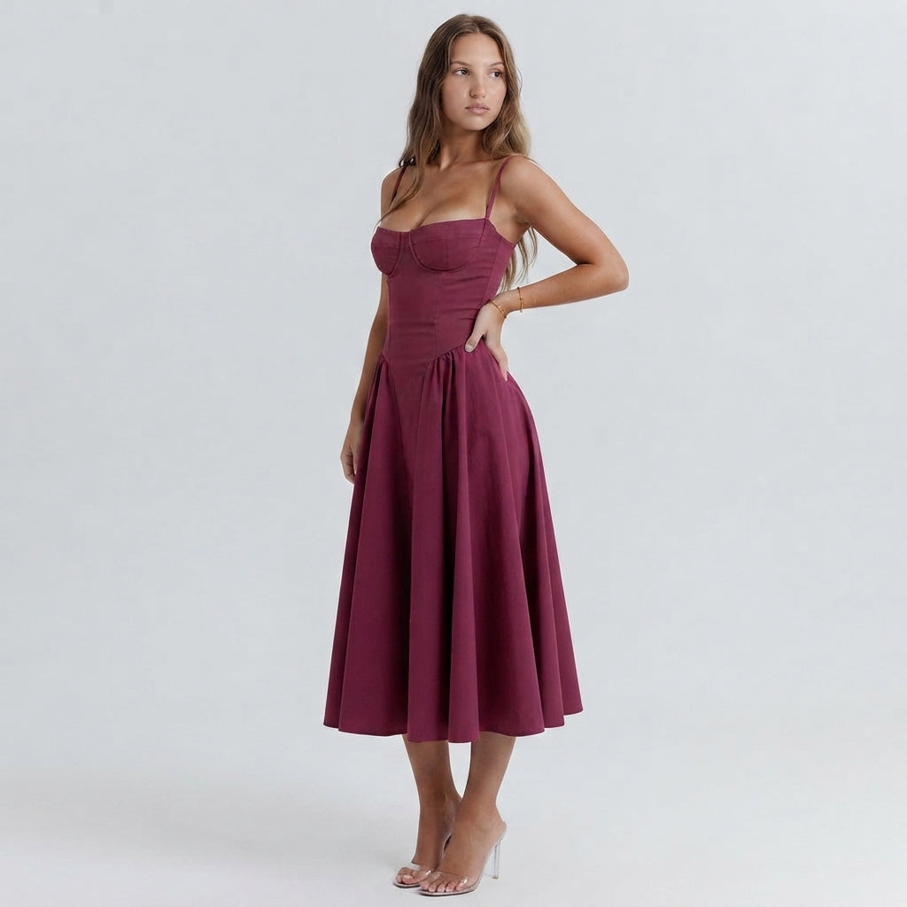 Palace Maxi Dress with Spaghetti Straps