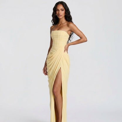 Elegant Backless Evening Maxi Dress